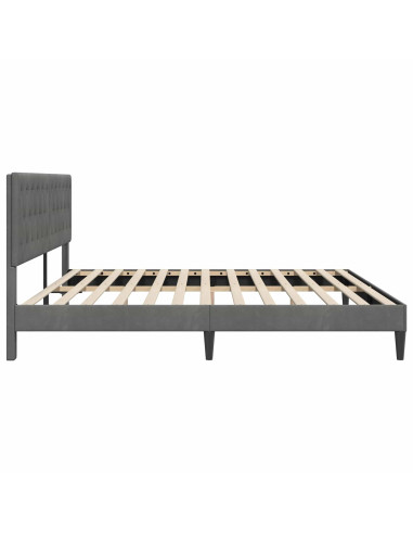 Struttura del letto Grigio Scuro 180 x 200 cm Velluto
