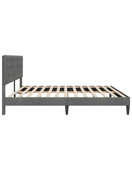 Struttura del letto Grigio Scuro 180 x 200 cm Velluto