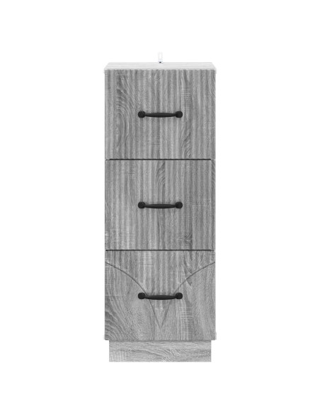 Mobile con Cassetti Grigio Sonoma 33 x 34,5 x 87 cm