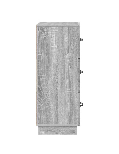 Mobile con Cassetti Grigio Sonoma 33 x 34,5 x 87 cm