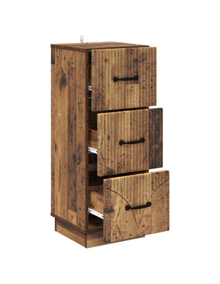 Mobile con Cassetti Legno antico 33 x 34,5 x 87 cm