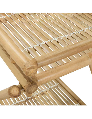 Carrello per tè con ruote Naturale 79 x 67.5 x 84 cm Bambù