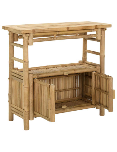 Tavolo consolle con lo scaffale Naturale 80 x 35 x 75 cm Bambù