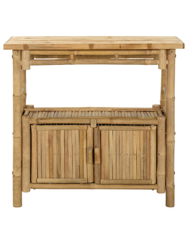 Tavolo consolle con lo scaffale Naturale 80 x 35 x 75 cm Bambù