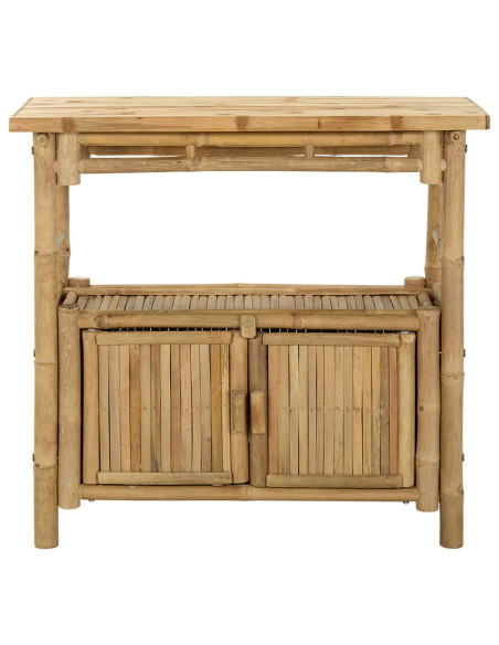 Tavolo consolle con lo scaffale Naturale 80 x 35 x 75 cm Bambù