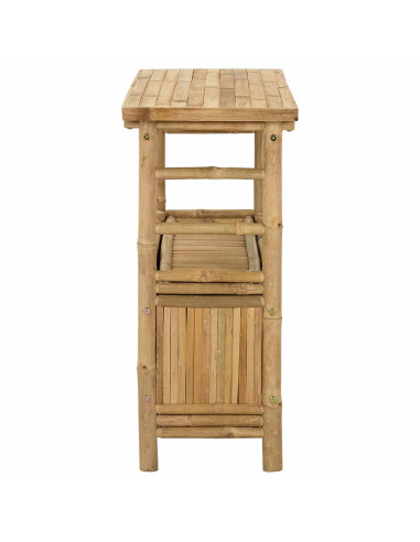 Tavolo consolle con lo scaffale Naturale 80 x 35 x 75 cm Bambù
