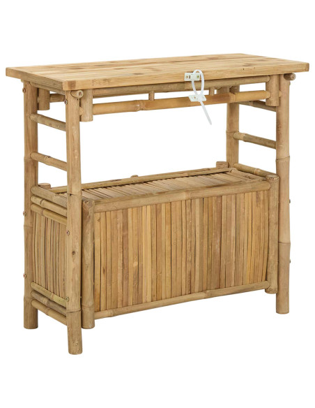 Tavolo consolle con lo scaffale Naturale 80 x 35 x 75 cm Bambù