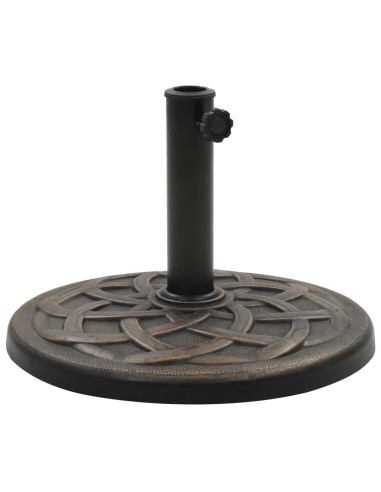 Base per Parasole Rotonda in Poliresina 11 kg Bronzo