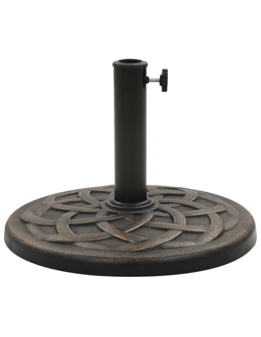 Base per Parasole Rotonda in Poliresina 11 kg Bronzo