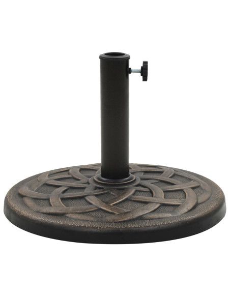 Base per Parasole Rotonda in Poliresina 11 kg Bronzo