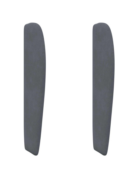 Orecchia della Testata Grigio Sfumato 80 x 23 x 6 cm Velluto