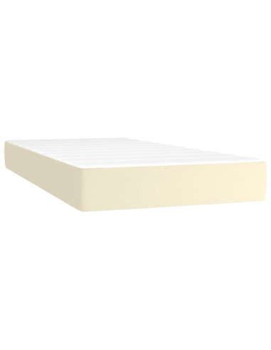 Giroletto a Molle con Materasso Crema 90x190 cm in Similpelle