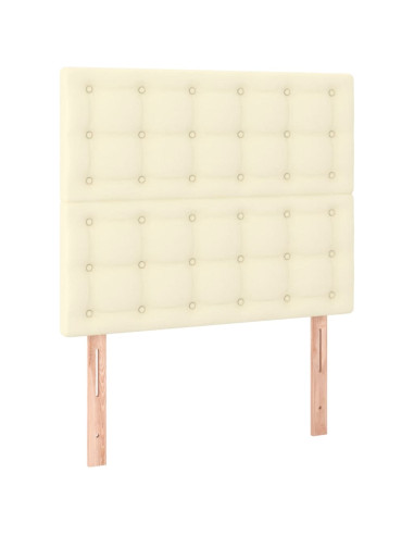 Giroletto a Molle con Materasso Crema 90x190 cm in Similpelle