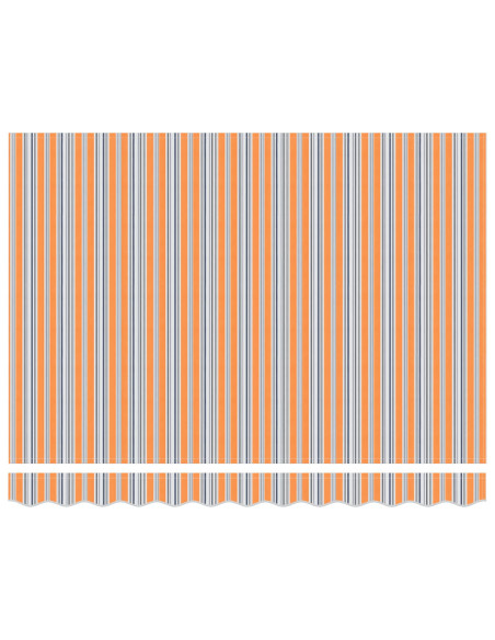 Tettuccio Elettrico Retrattile Blu e Arancione 3 x 2,5 m
