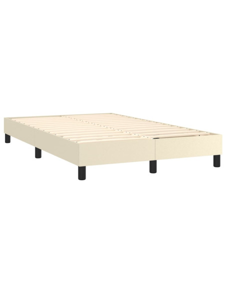 Giroletto Molle con Materasso e LED Crema 120x200cm Similpelle