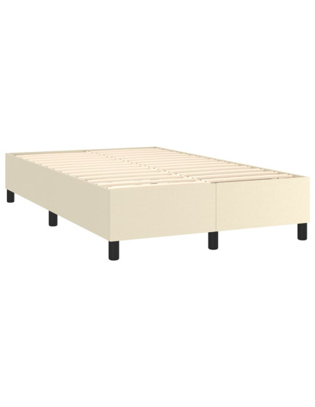 Giroletto Molle con Materasso e LED Crema 120x200cm Similpelle