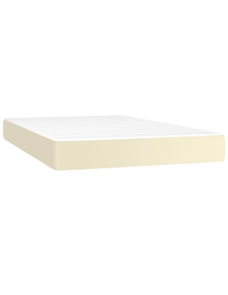 Giroletto a Molle con Materasso Crema 120x200 cm in Similpelle