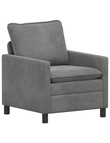 Divano Grigio Scuro 76 x 81 x 87,5 cm Velluto
