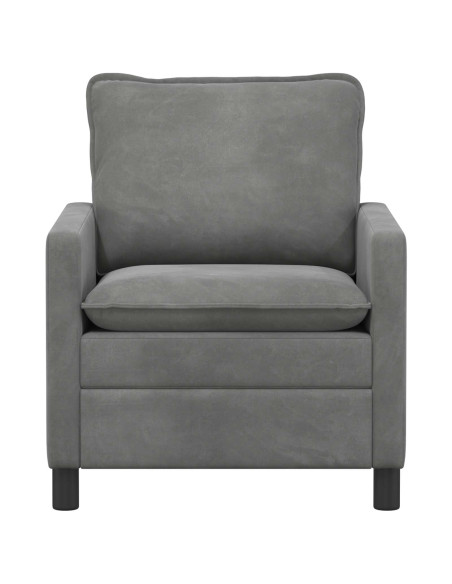 Divano Grigio Scuro 76 x 81 x 87,5 cm Velluto