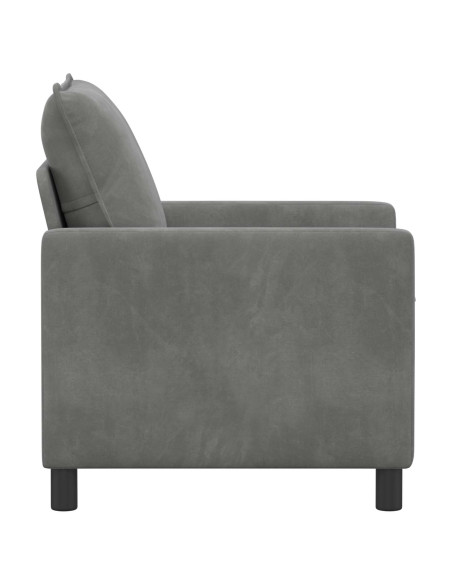 Divano Grigio Scuro 76 x 81 x 87,5 cm Velluto
