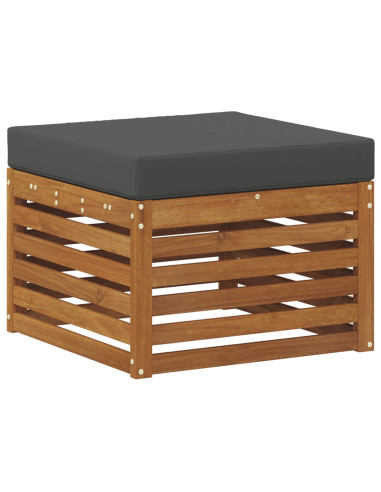 Set divani 8 pcs Naturale e Antracite Legno di Acacia Massello