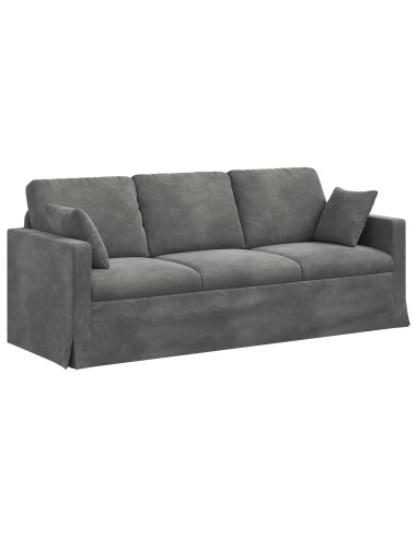 Set di divani 2 pcs Grigio scuro 198 x 78 x 80 cm Velluto