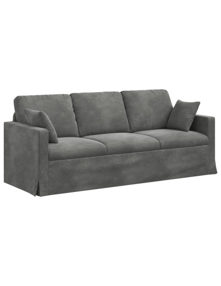 Set di divani 2 pcs Grigio scuro 198 x 78 x 80 cm Velluto