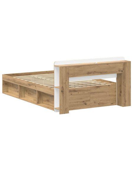 Telaio del letto con storage Rovere Artigianale 120 x 190 cm