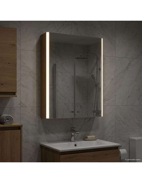 Mobiletto per specchio da bagno Rovere Artigianale