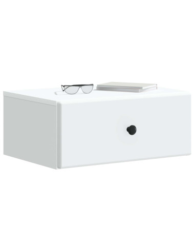 Mobiletto da notte a muro 2 pcs Bianco 49 x 34,5 x 20 cm