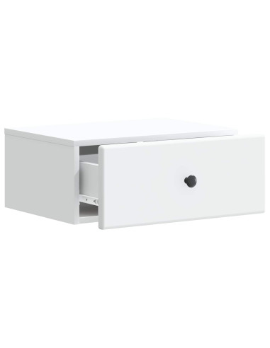 Mobiletto da notte a muro 2 pcs Bianco 49 x 34,5 x 20 cm