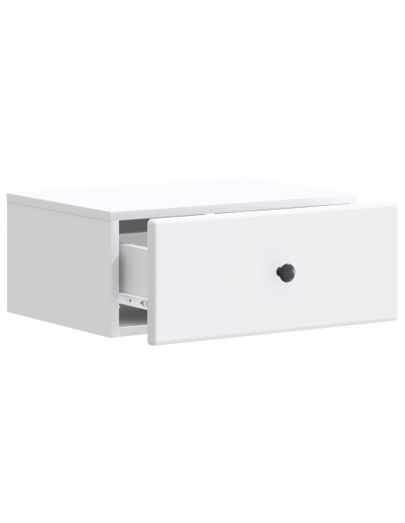 Mobiletto da notte a muro 2 pcs Bianco 49 x 34,5 x 20 cm