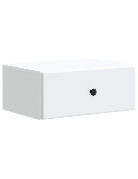 Mobiletto da notte a muro 2 pcs Bianco 49 x 34,5 x 20 cm