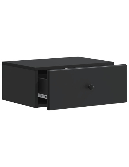 Mobiletto da notte a muro 2 pcs Nero 49 x 34,5 x 20 cm