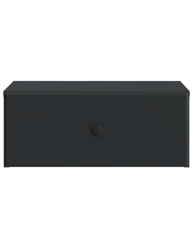 Mobiletto da notte a muro 2 pcs Nero 49 x 34,5 x 20 cm