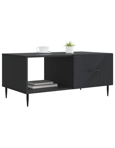 Tavolino da salotto Nero 90 x 50 x 40 cm Legno ingegnerizzato