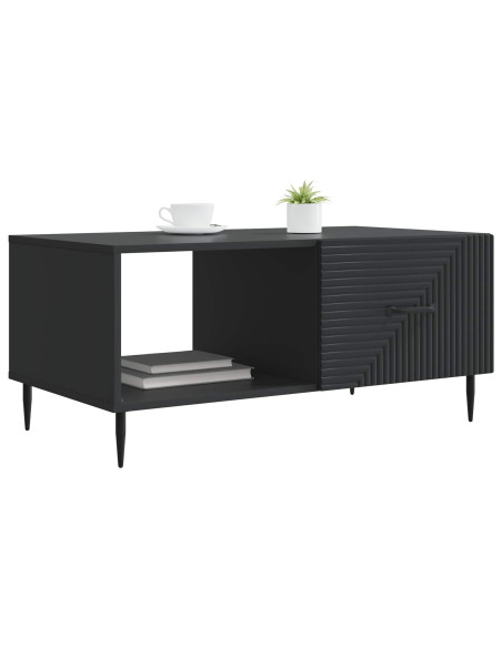 Tavolino da salotto Nero 90 x 50 x 40 cm Legno ingegnerizzato