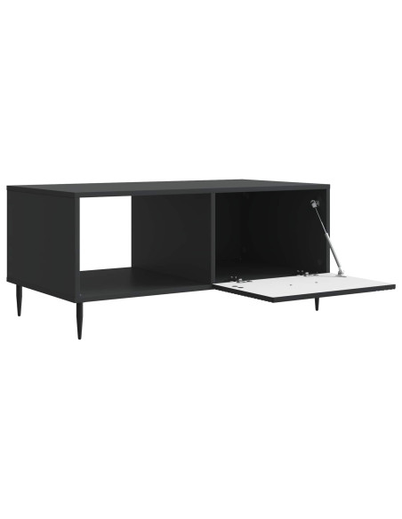 Tavolino da salotto Nero 90 x 50 x 40 cm Legno ingegnerizzato