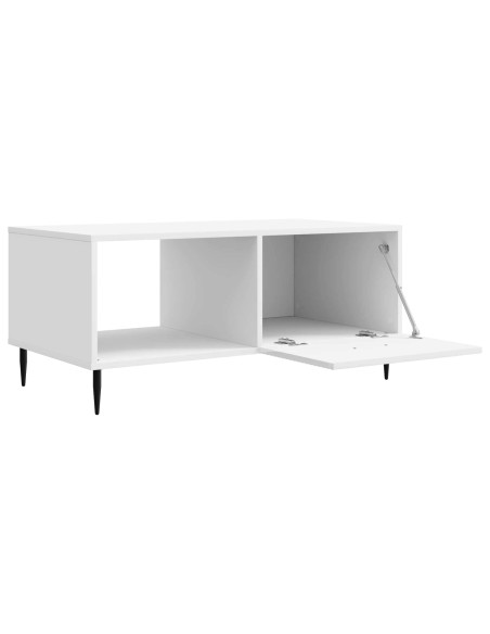 Tavolino da salotto Bianco Lucido 90 x 50 x 40 cm