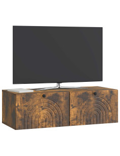 Mobile Porta TV da Muro Rovere Fumo 99 x 41 x 30 cm 2