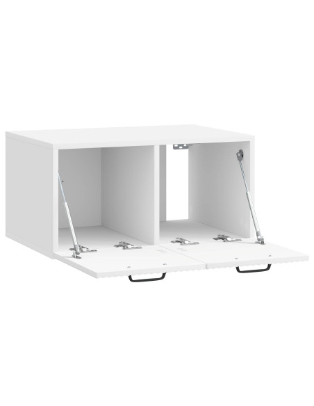 Mobile Porta TV da Muro Bianco Lucido 59,5 x 41 x 30 cm