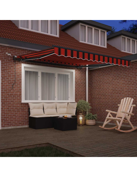 Tessuto per Tenda arancione e marrone 300 x 250 cm Poliestere