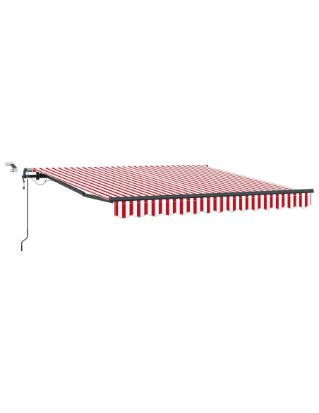 Tessuto per Tenda con Rosso e Bianco 300 x 250 cm Poliestere