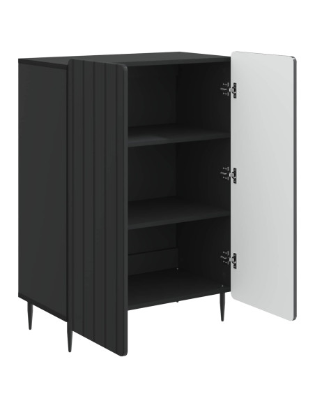 Credenza Nero 66 x 34,5 x 92 cm Legno ingegnerizzato