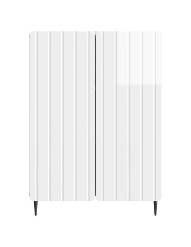 Credenza Bianco Lucido 66 x 34,5 x 92 cm Legno ingegnerizzato