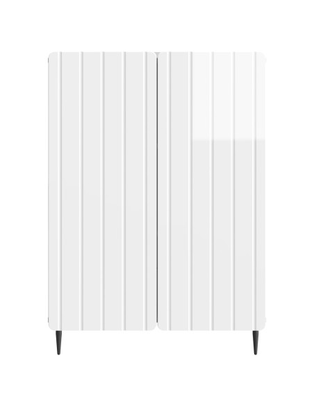 Credenza Bianco Lucido 66 x 34,5 x 92 cm Legno ingegnerizzato