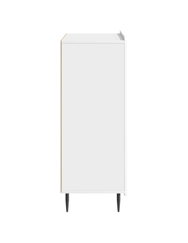 Credenza Bianco Lucido 66 x 34,5 x 92 cm Legno ingegnerizzato