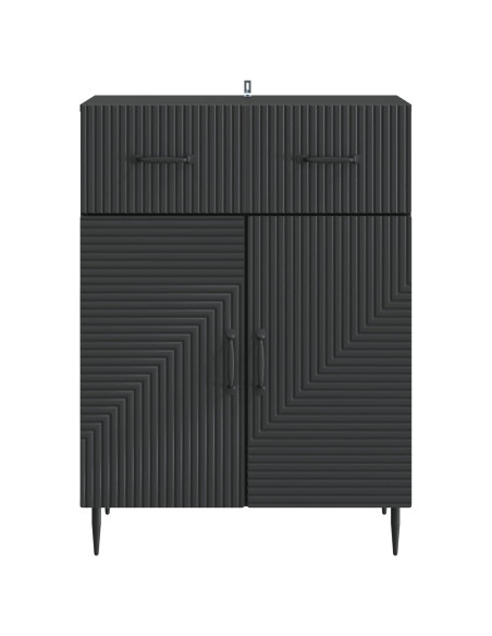 Credenza Nero 66 x 34,5 x 89,5 cm Legno ingegnerizzato