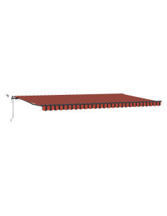 Tessuto per Tenda arancione e marrone 600 × 350 cm Poliestere 2