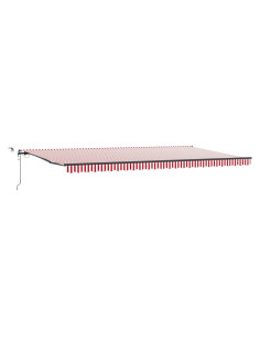 Tessuto per Tenda con Rosso e Bianco 600 × 350 cm Poliestere 2